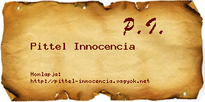 Pittel Innocencia névjegykártya
