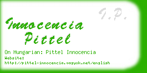 innocencia pittel business card